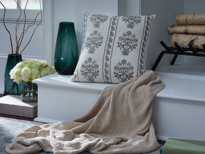 Orange Furniture Outlet - Ashley Furniture - Paulmour Pillows - Pillow (4/CS) / Ivory/Green/Brown - A1001105