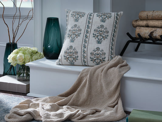 Orange Furniture Outlet - Ashley Furniture - Paulmour Pillows - Pillow (4/CS) / Ivory/Green/Brown - A1001105