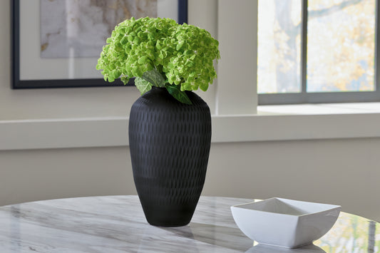 Orange Furniture Outlet - Ashley Furniture - Etney Vase - Vase / Slate - A2000509
