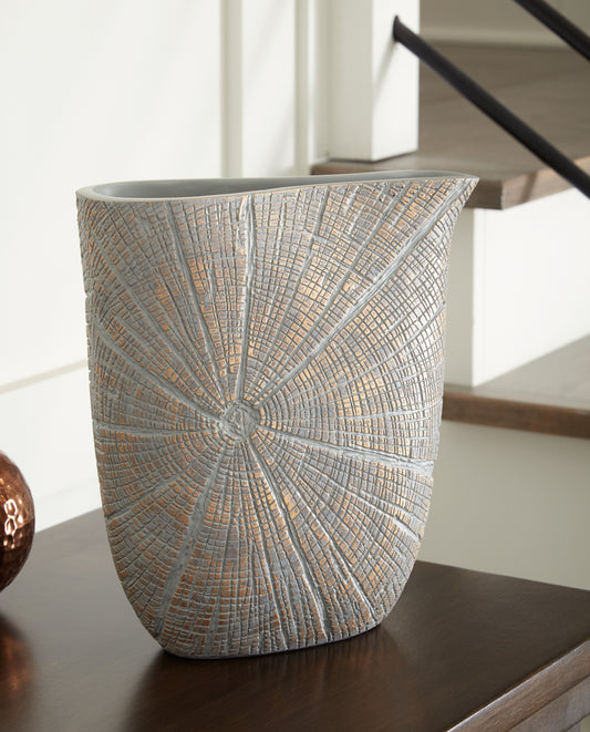 Orange Furniture Outlet - Ashley Furniture - Ardenley Vase - Vase (2/CS) / Antique Gold Finish - A2000607