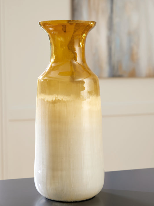 Orange Furniture Outlet - Ashley Furniture - Wynburg Vase - Vase / White/Amber - A2000724
