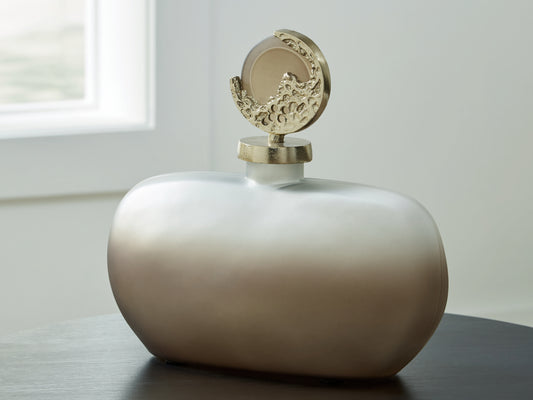 Orange Furniture Outlet - Ashley Furniture - Acario Jar - Jar / Taupe/Gold Finish - A2000781