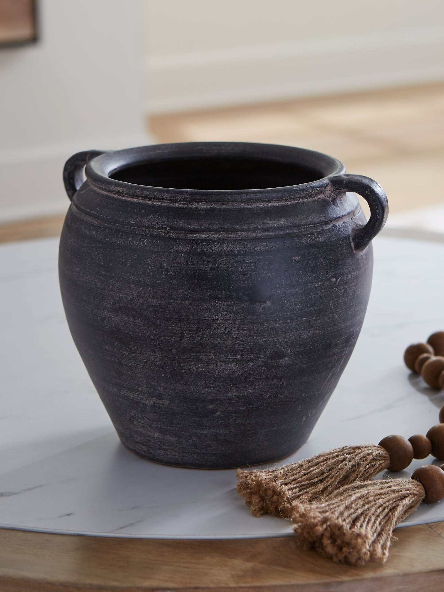 Orange Furniture Outlet - Ashley Furniture - Meadie Vase - Vase / Distressed Black - A2000790