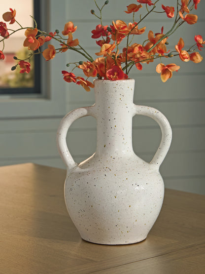 Orange Furniture Outlet - Ashley Furniture - Dallinworth Vase - Vase / White/Black - A2000831