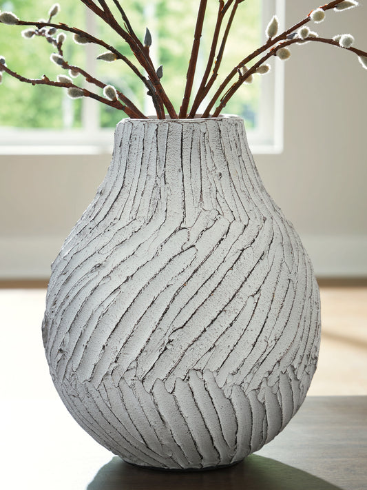 Orange Furniture Outlet - Ashley Furniture - Shelvie Vase - Vase / Distressed White - A2000849
