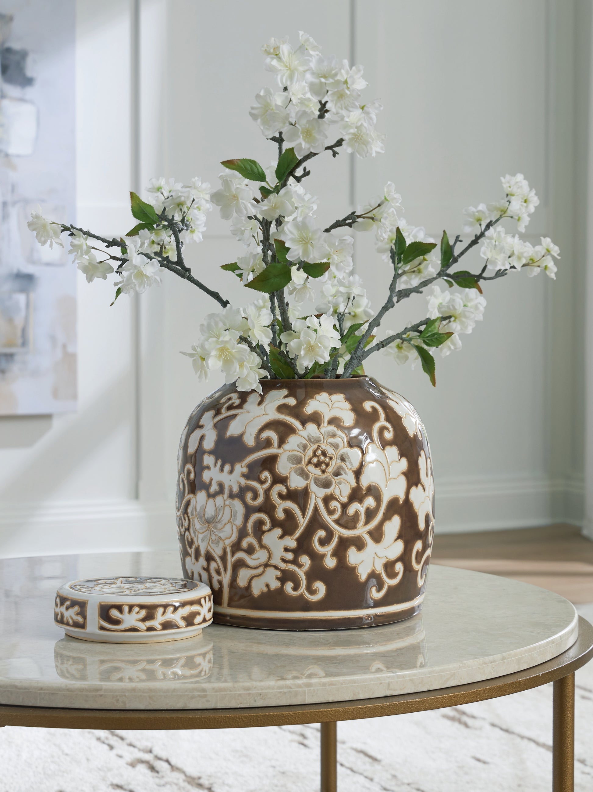 Orange Furniture Outlet - Ashley Furniture - Adalham Jar - Jar / Brown/Cream - A2000910