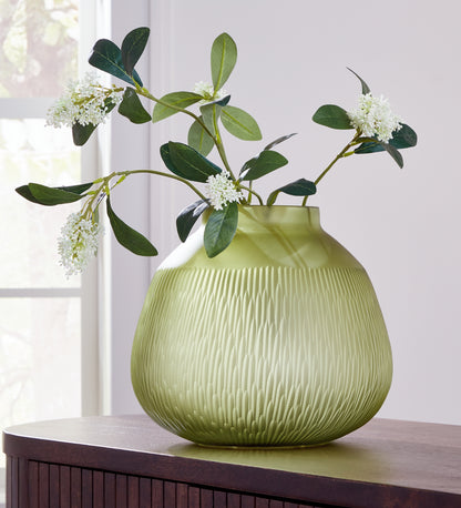 Orange Furniture Outlet - Ashley Furniture - Scottyard Vase - Vase / Olive Green - A2900007