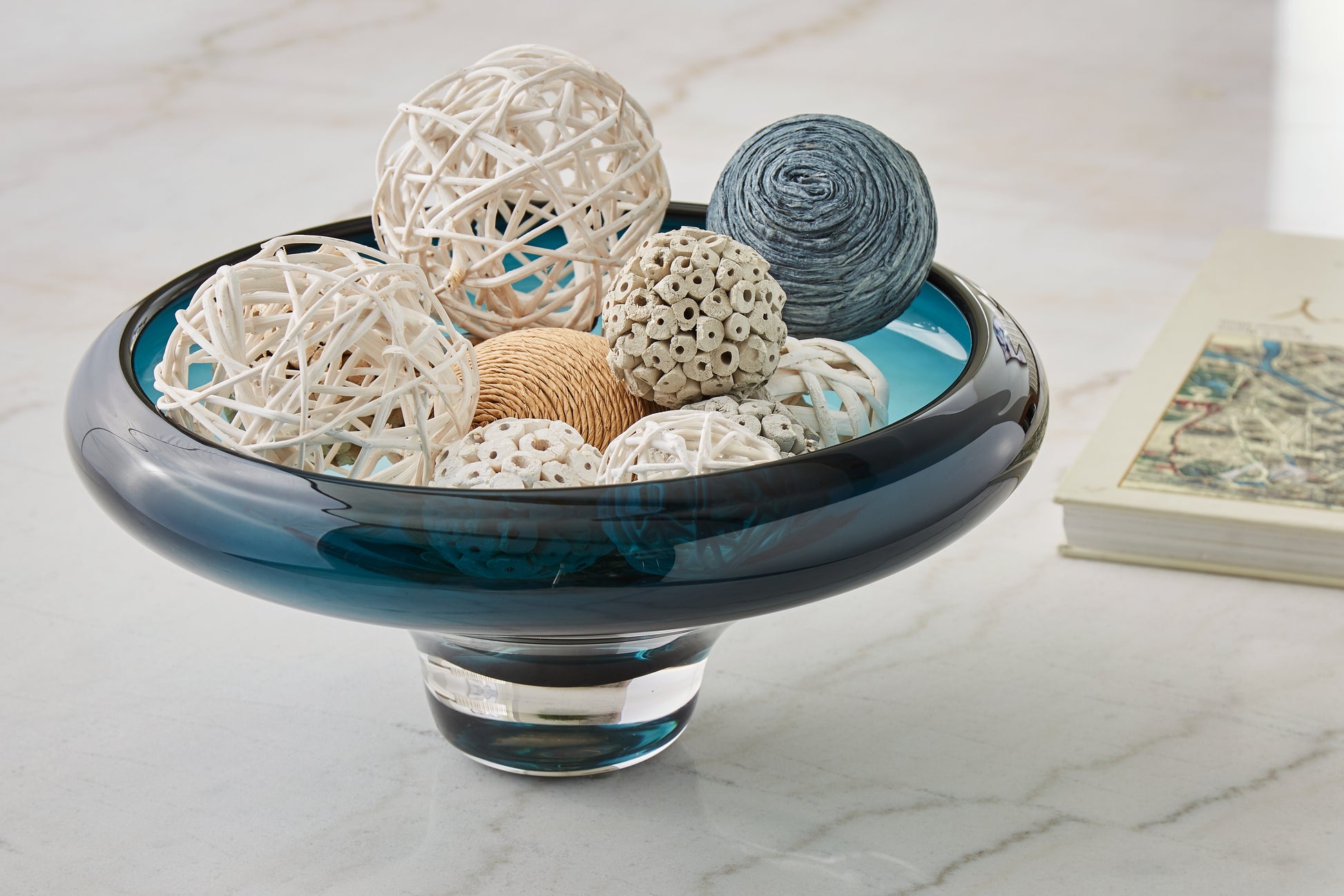Orange Furniture Outlet - Ashley Furniture - Vallborough Bowl - Bowl / Teal Blue - A2900017