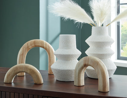 Orange Furniture Outlet - Ashley Furniture - Maddwarth Accessory Set (Set of 5) - Accessory Set (5/CN) / White/Natural Brown - A2C00214
