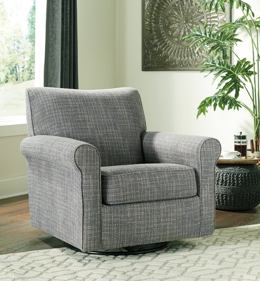 Orange Furniture Outlet - Ashley Furniture - Renley Accent Chair - Swivel Glider Accent Chair / Ash - A3000002