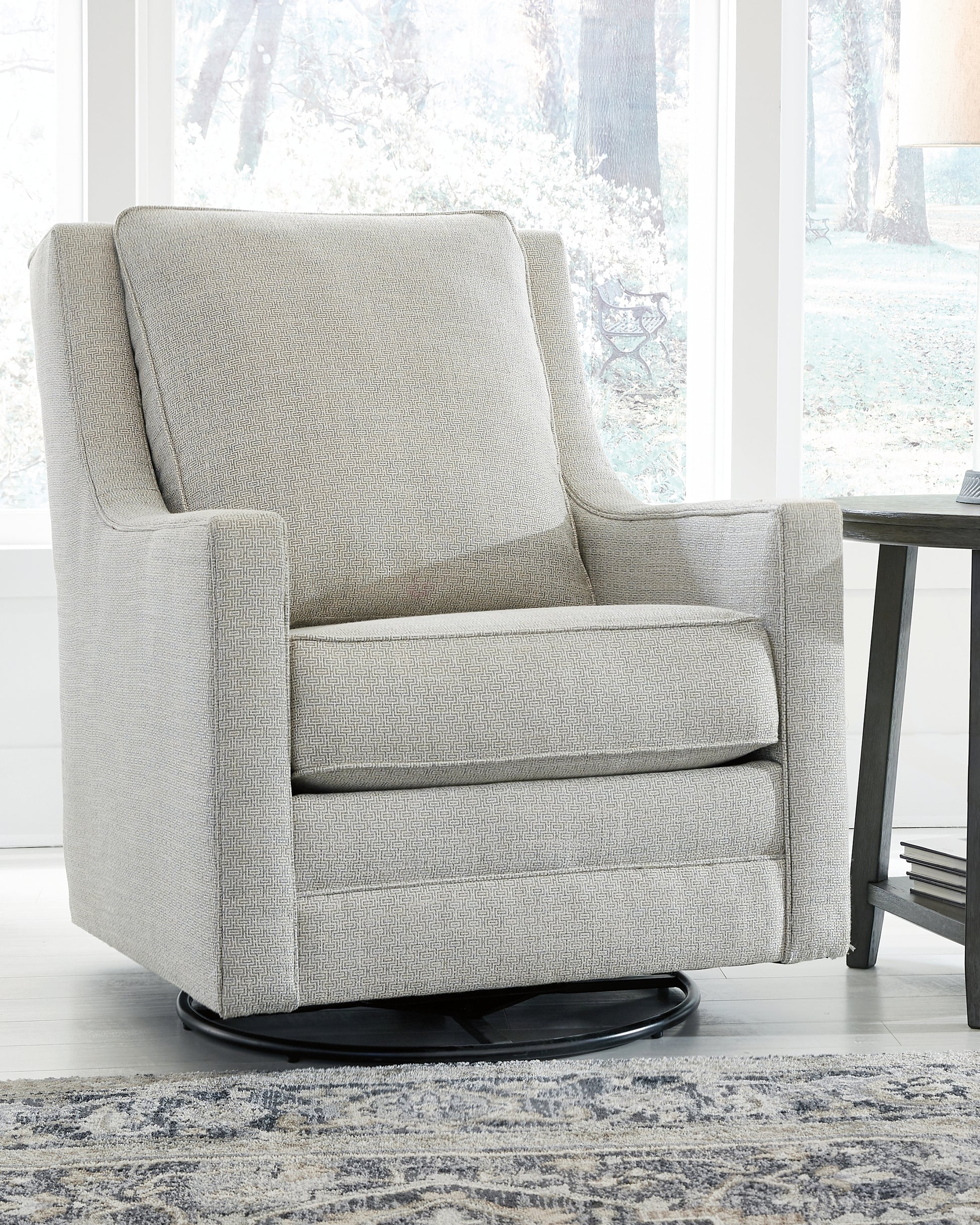 Orange Furniture Outlet - Ashley Furniture - Kambria Swivel Glider Accent Chair - Swivel Glider Accent Chair / Frost - A3000206