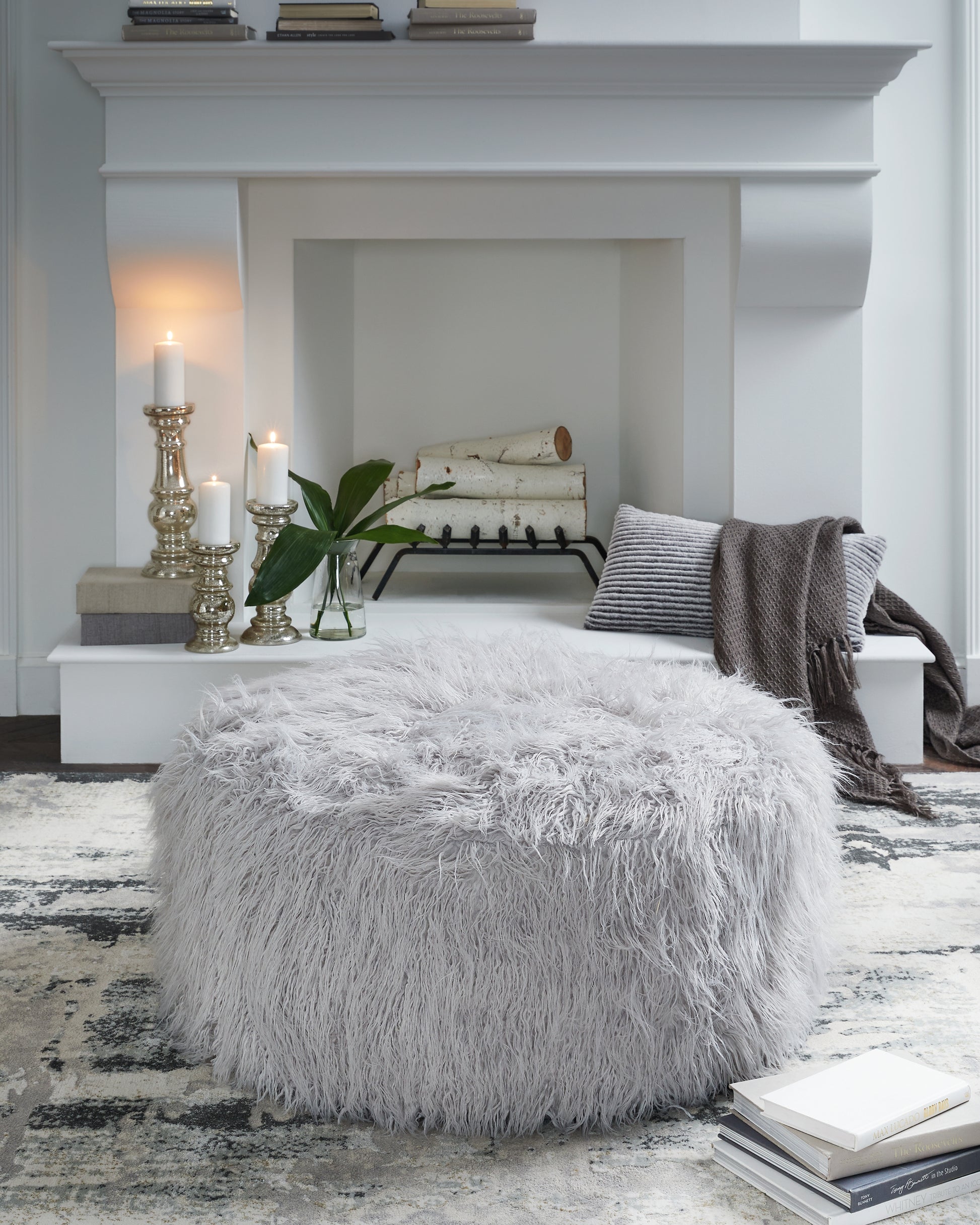 Orange Furniture Outlet - Ashley Furniture - Galice Living Room - Oversized Accent Ottoman / White - A3000334