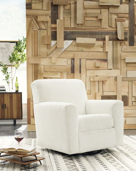 Orange Furniture Outlet - Ashley Furniture - Herstow Swivel Glider Accent Chair - Swivel Glider Accent Chair / Ivory - A3000365