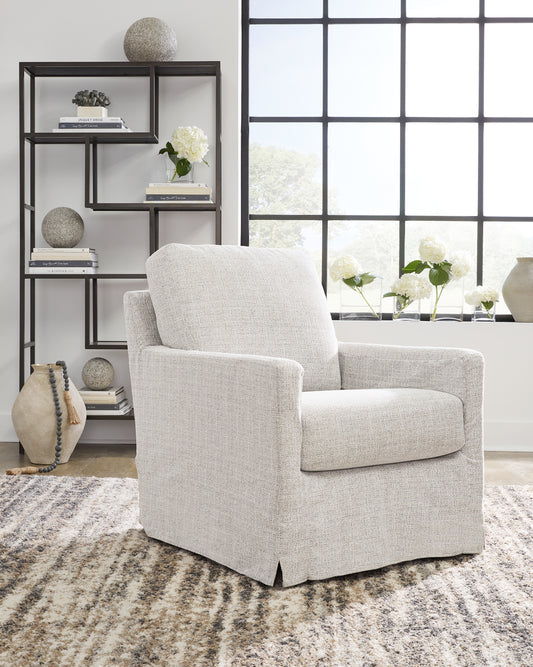 Orange Furniture Outlet - Ashley Furniture - Nenana Next-Gen Nuvella Swivel Glider Accent Chair - Swivel Glider Accent Chair / Denim - A3000646