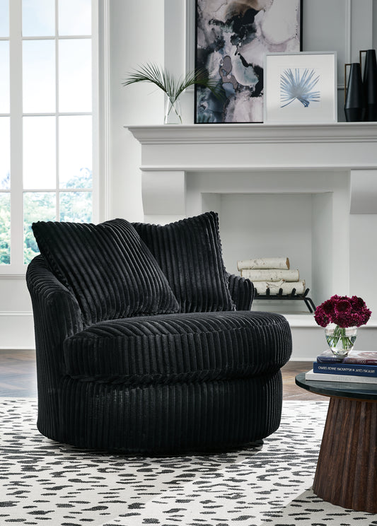 Orange Furniture Outlet - Ashley Furniture - Gramwell Swivel Accent Chair - Swivel Accent Chair / Alloy - A3000724