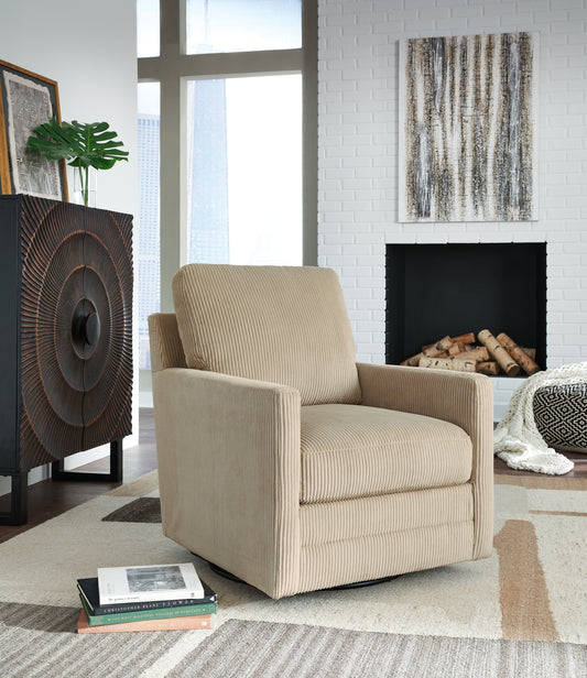 Orange Furniture Outlet - Ashley Furniture - Icaman Swivel Accent Chair - Swivel Accent Chair / Onyx - A3000726