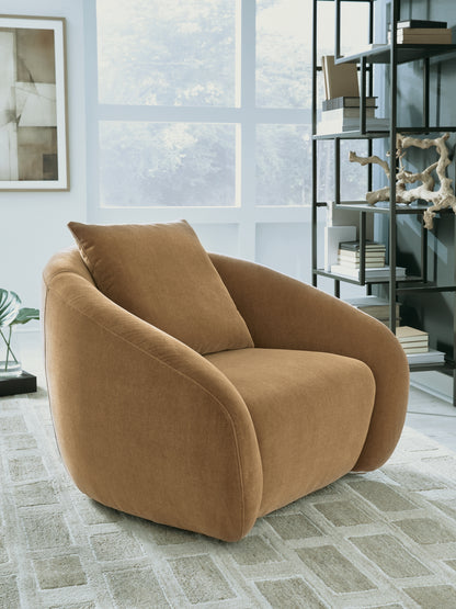 Orange Furniture Outlet - Ashley Furniture - Yahya Swivel Accent Chair - Swivel Accent Chair / Camel - A3000781