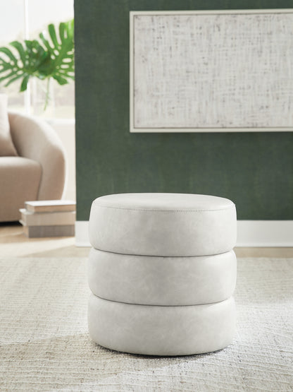 Orange Furniture Outlet - Ashley Furniture - Ummi Living Room - Swivel Accent Ottoman / Bone - A3000792