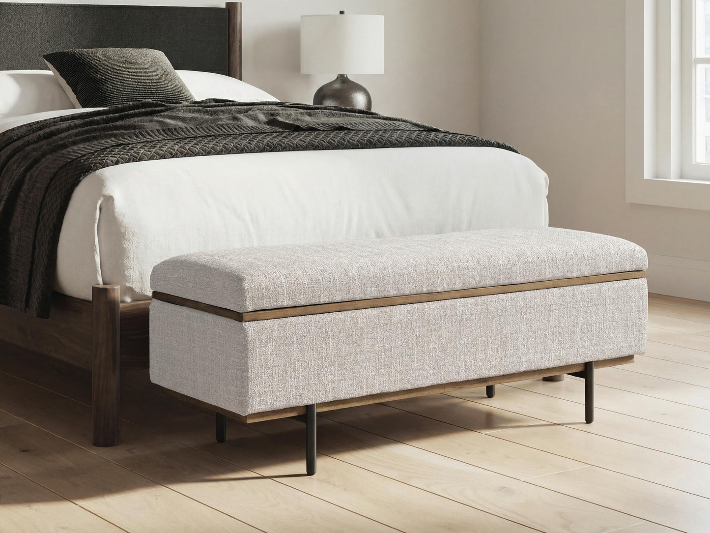 Orange Furniture Outlet - Ashley Furniture - Dettaford Next-Gen Nuvella Storage Bench - Storage Bench - A3000848