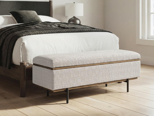 Orange Furniture Outlet - Ashley Furniture - Dettaford Next-Gen Nuvella Storage Bench - Storage Bench - A3000848