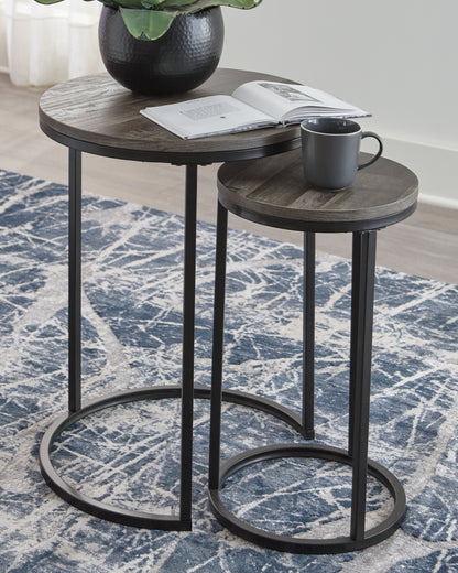 Orange Furniture Outlet - Ashley Furniture - Briarsboro Accent Table (Set of 2) - Accent Table Set (Set of 2) / Black/Gray - A4000231