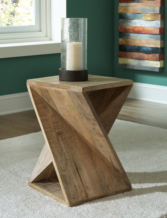 Orange Furniture Outlet - Ashley Furniture - Zalemont Accent Table - Accent Table / Distressed Brown - A4000510