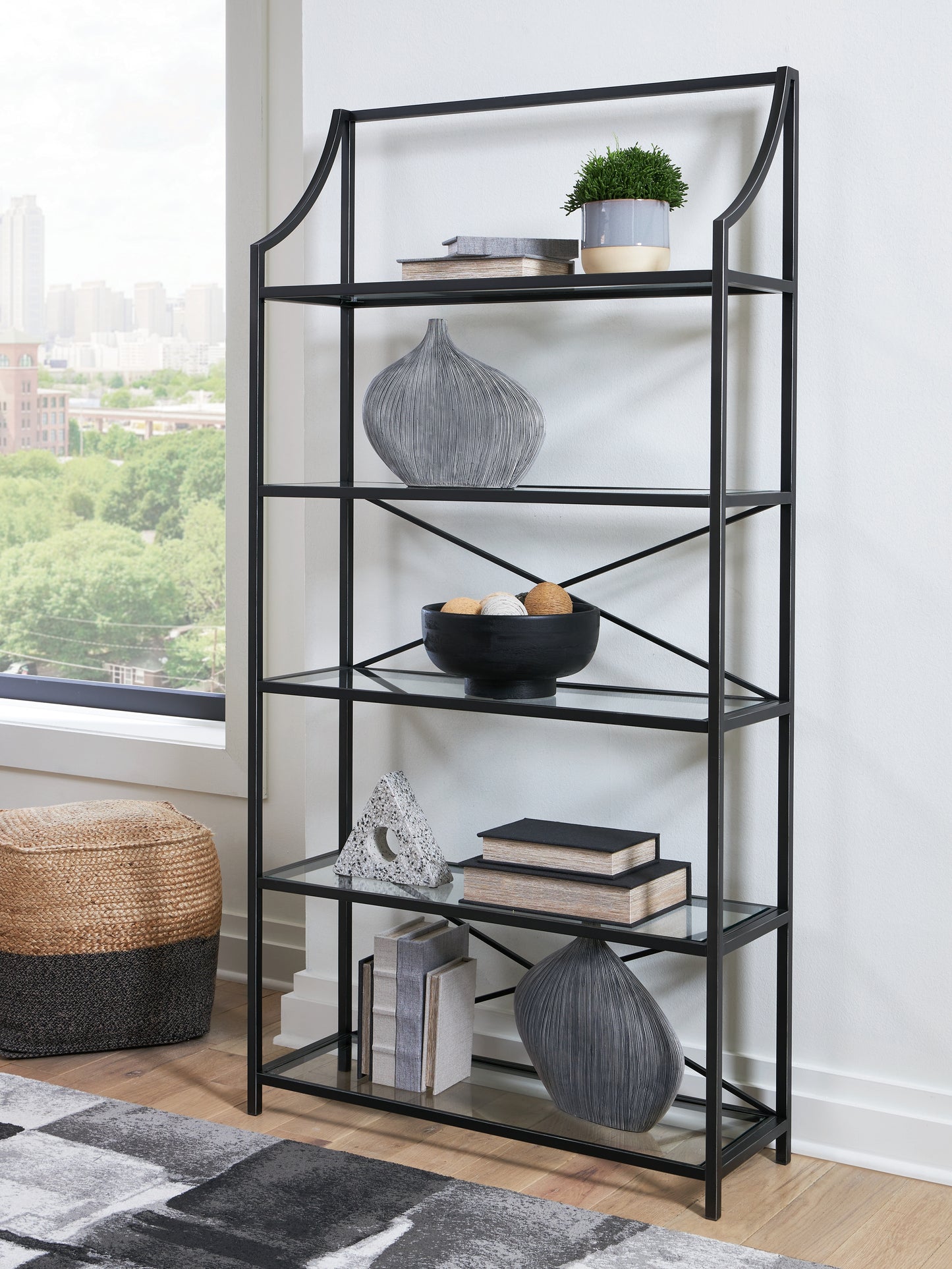 Orange Furniture Outlet - Ashley Furniture - Dakerwell Bookcase - Bookcase / Antique Black - A4000557