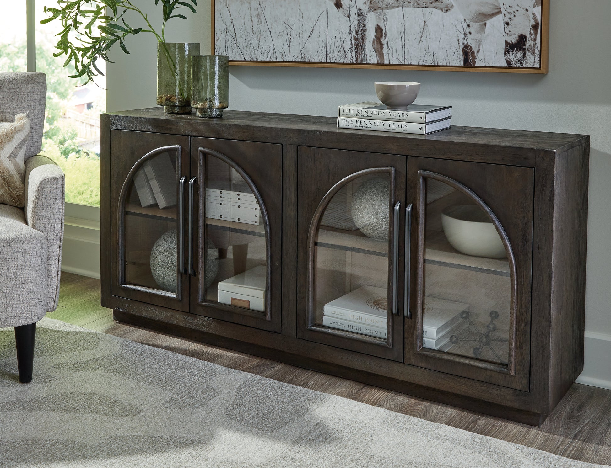 Orange Furniture Outlet - Ashley Furniture - Dreley Accent Cabinet - Accent Cabinet / Grayish Brown - A4000586