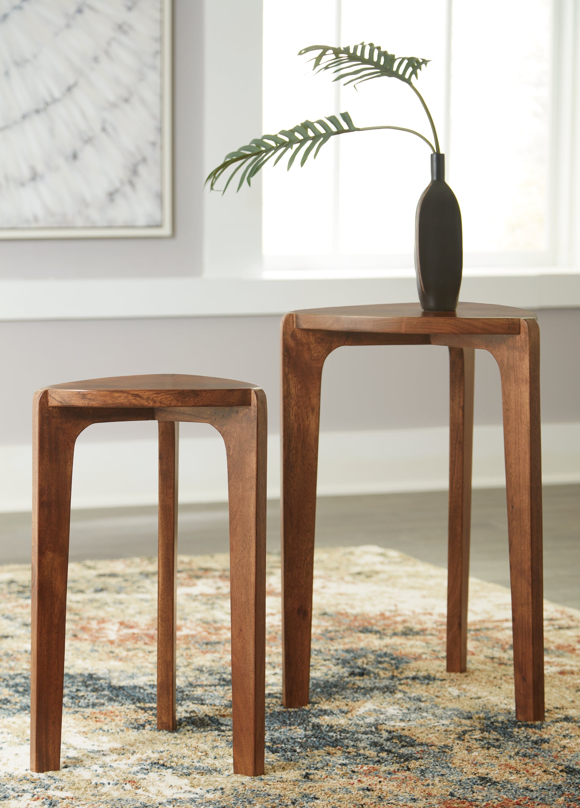 Orange Furniture Outlet - Ashley Furniture - Brynnleigh Accent Table (Set of 2) - Accent Table Set (Set of 2) / Medium Brown - A4000607
