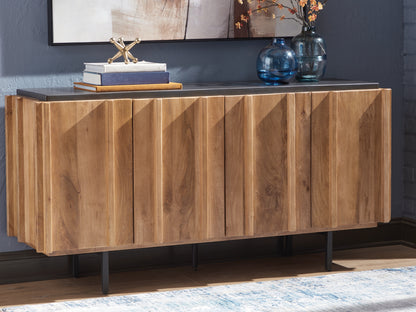 Orange Furniture Outlet - Ashley Furniture - Quintavious Accent Cabinet - Accent Cabinet / Brown/Charcoal - A4000685