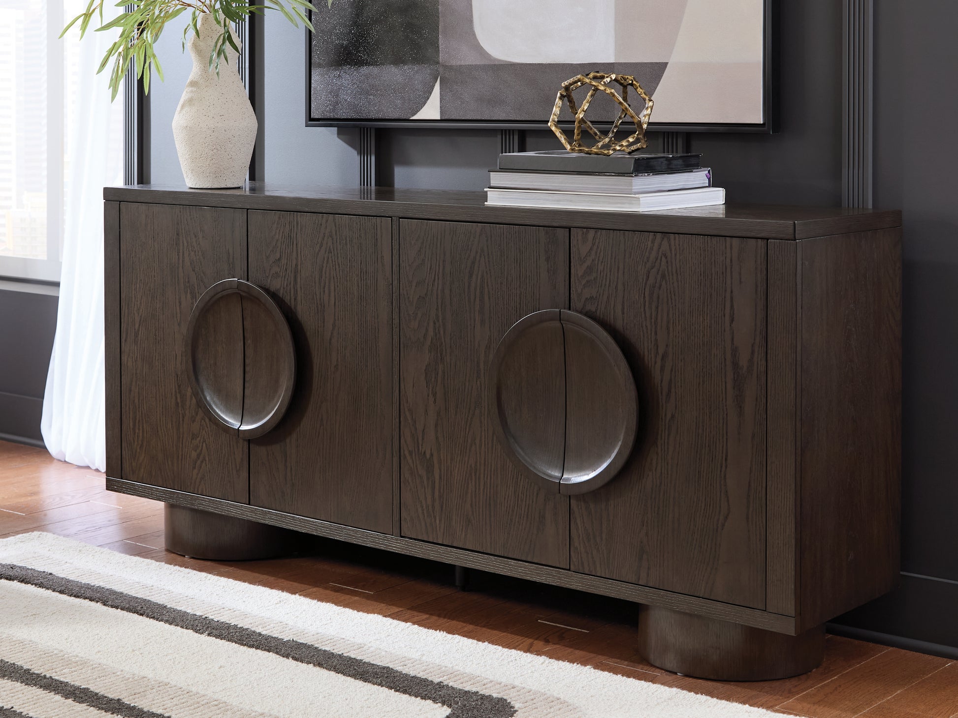 Orange Furniture Outlet - Ashley Furniture - Veeda Accent Cabinet - Accent Cabinet / Dark Brown - A4000703