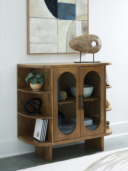 Orange Furniture Outlet - Ashley Furniture - Niall Accent Cabinet - Accent Cabinet / Light Brown - A4000707