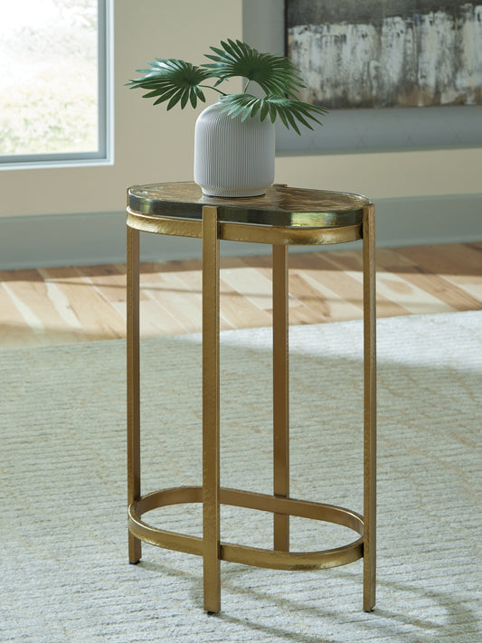 Orange Furniture Outlet - Ashley Furniture - Porterville Accent Table - Accent Table / Gold Finish - A4000716