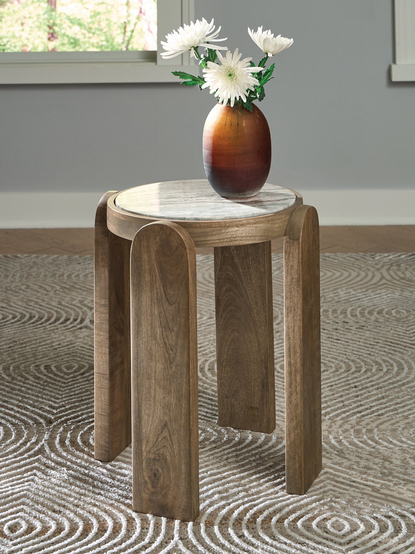 Orange Furniture Outlet - Ashley Furniture - Gavrilley Accent Table - Accent Table / Gray/White/Brown - A4000722