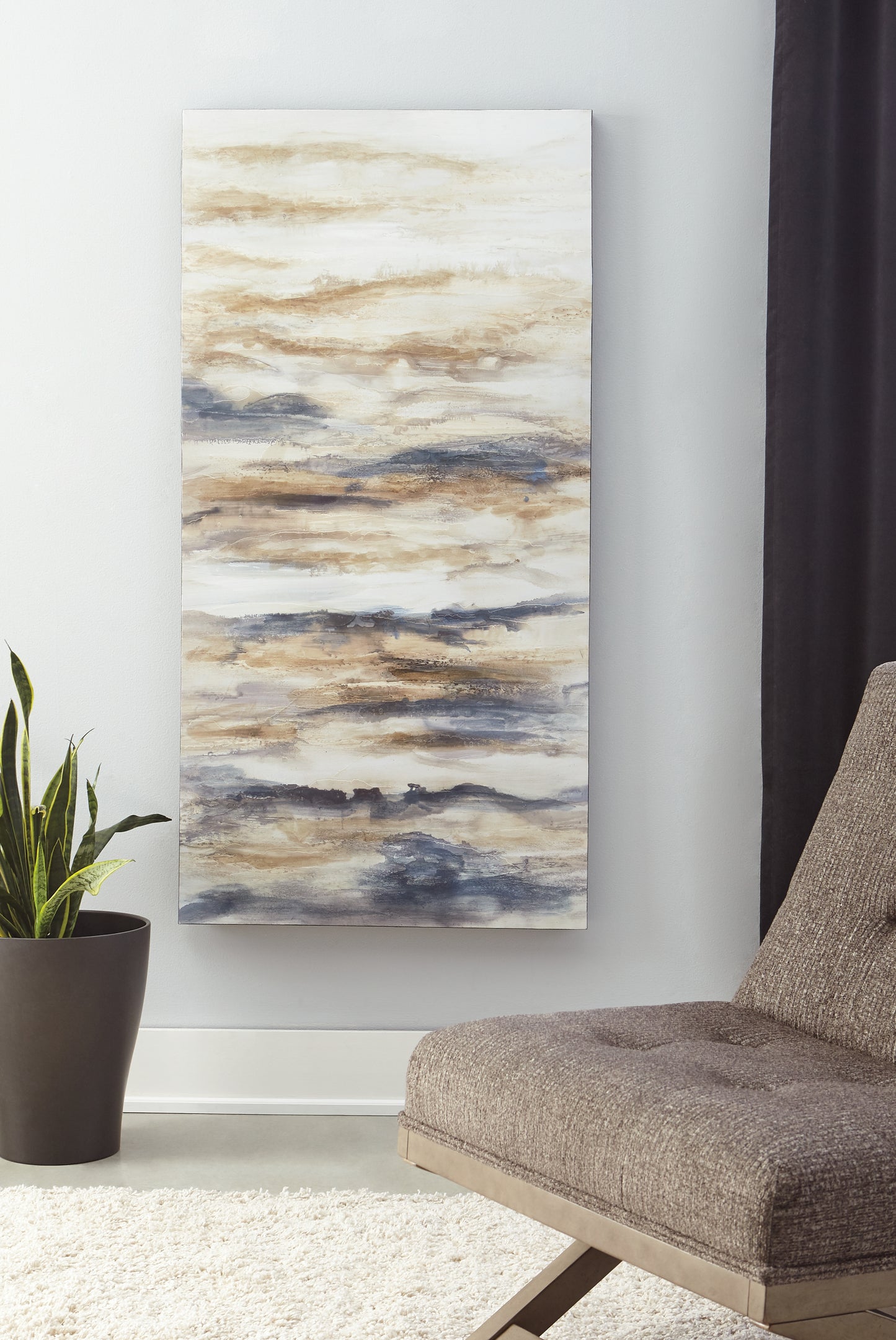 Orange Furniture Outlet - Ashley Furniture - Joely Wall Decor - Wall Art / Blue/Tan - A8000277