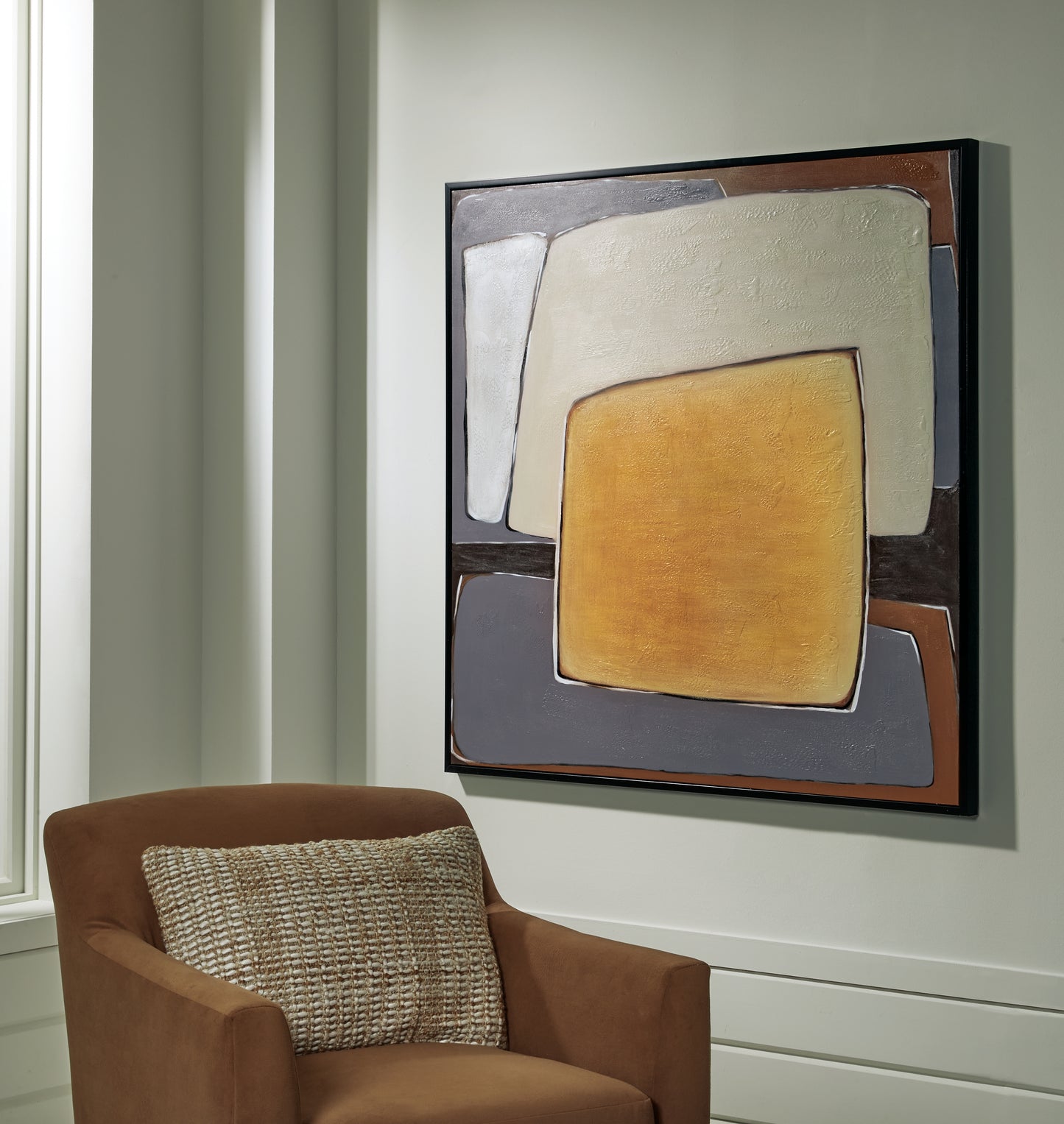 Orange Furniture Outlet - Ashley Furniture - Actman Wall Decor - Wall Art / Cream/Brown/Gray - A8000428