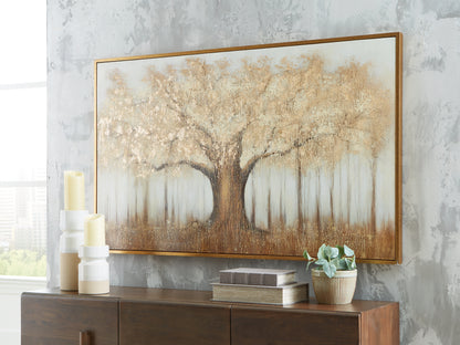 Orange Furniture Outlet - Ashley Furniture - Dalewick Wall Decor - Wall Art / Brown/Gray/Gold Finish - A8000448