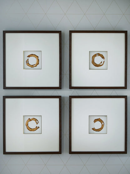 Orange Furniture Outlet - Ashley Furniture - Dallbourne Wall Decor - Wall Art Set (4/CN) / White/Gold Finish - A8000491