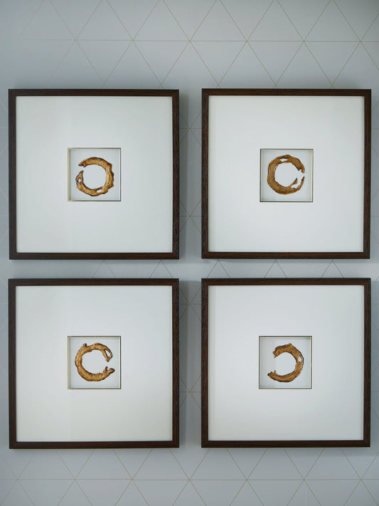 Orange Furniture Outlet - Ashley Furniture - Dallbourne Wall Decor - Wall Art Set (4/CN) / White/Gold Finish - A8000491