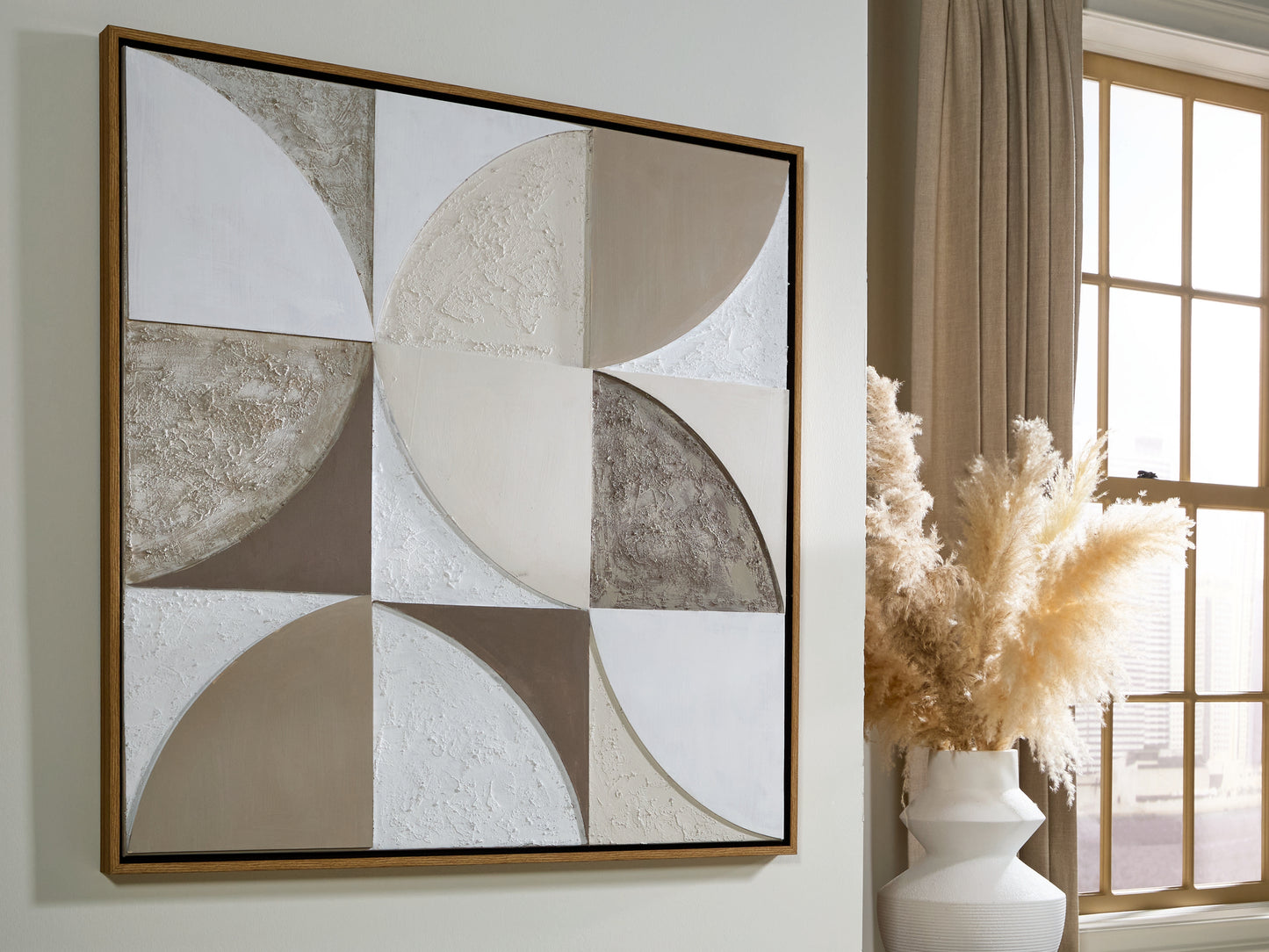 Orange Furniture Outlet - Ashley Furniture - Harelman Wall Decor - Wall Art / Tan/Taupe/White - A8000502