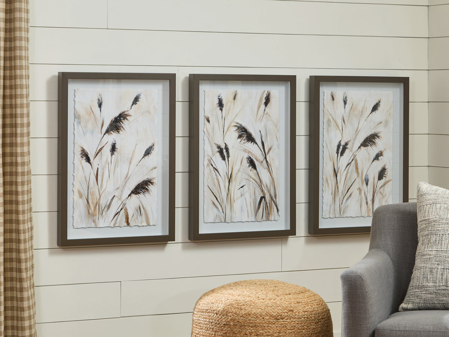 Orange Furniture Outlet - Ashley Furniture - Honslow Wall Decor - Wall Art Set (3/CN) / Brown/Black/White - A8000506