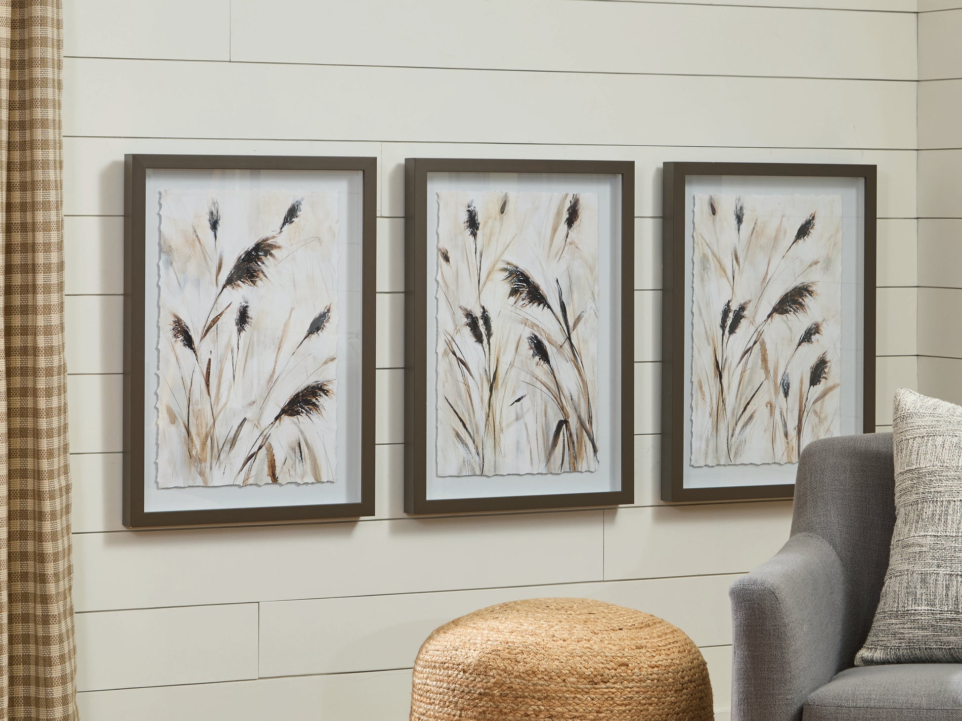 Orange Furniture Outlet - Ashley Furniture - Honslow Wall Decor - Wall Art Set (3/CN) / Brown/Black/White - A8000506