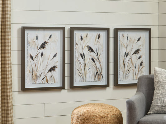 Orange Furniture Outlet - Ashley Furniture - Honslow Wall Decor - Wall Art Set (3/CN) / Brown/Black/White - A8000506