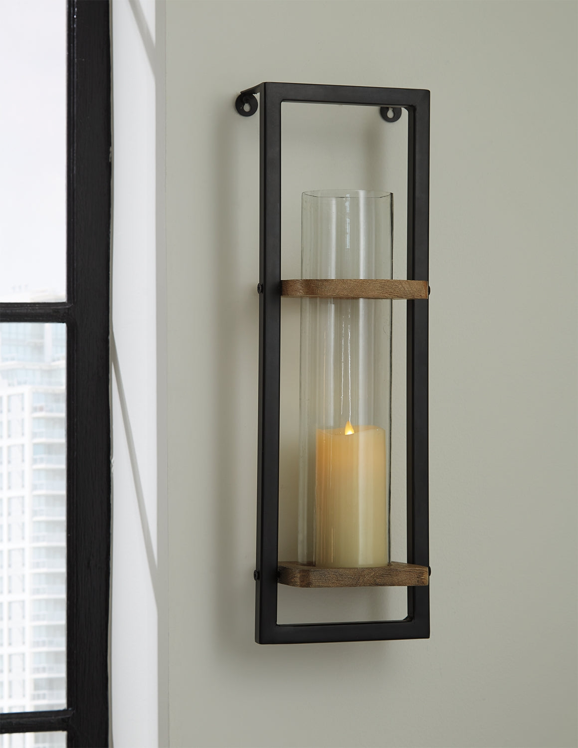 Orange Furniture Outlet - Ashley Furniture - Colburn Wall Decor - Wall Sconce / Natural/Black - A8010171