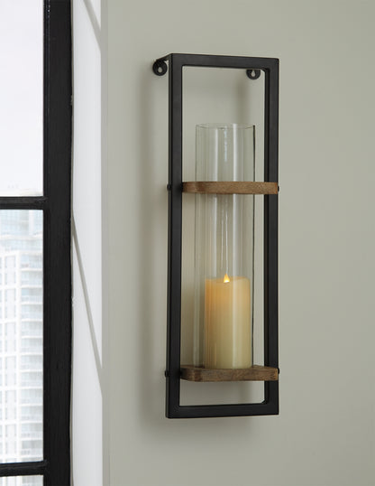Orange Furniture Outlet - Ashley Furniture - Colburn Wall Decor - Wall Sconce / Natural/Black - A8010171