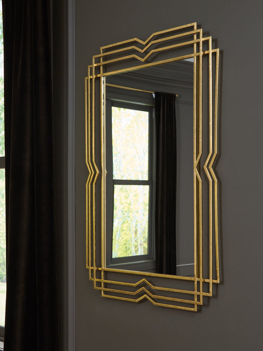 Orange Furniture Outlet - Ashley Furniture - Claybrook Mirror - Accent Mirror / Gold Finish - A8010349