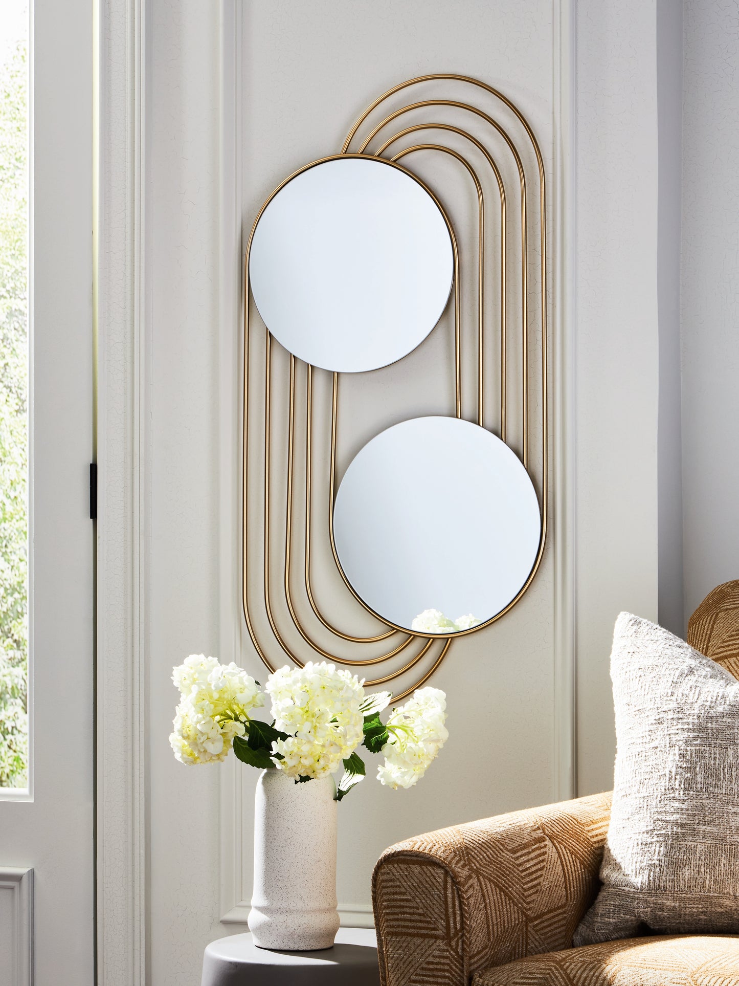 Orange Furniture Outlet - Ashley Furniture - Warrenley Mirror - Accent Mirror / Gold Finish - A8010401