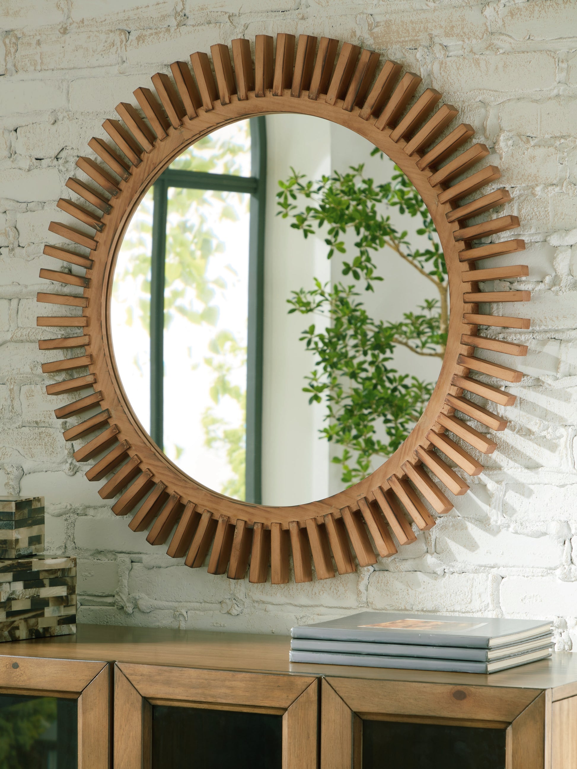 Orange Furniture Outlet - Ashley Furniture - Tedwell Mirror - Accent Mirror / Brown - A8010410