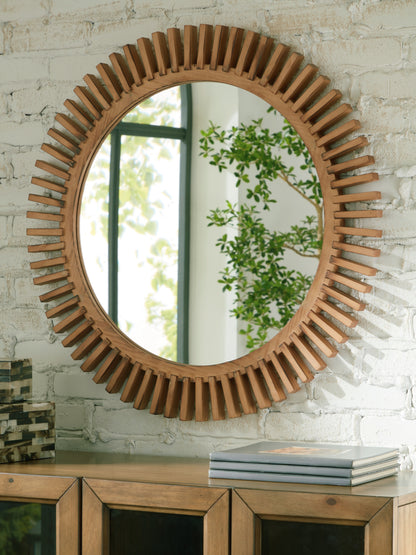 Orange Furniture Outlet - Ashley Furniture - Tedwell Mirror - Accent Mirror / Brown - A8010410