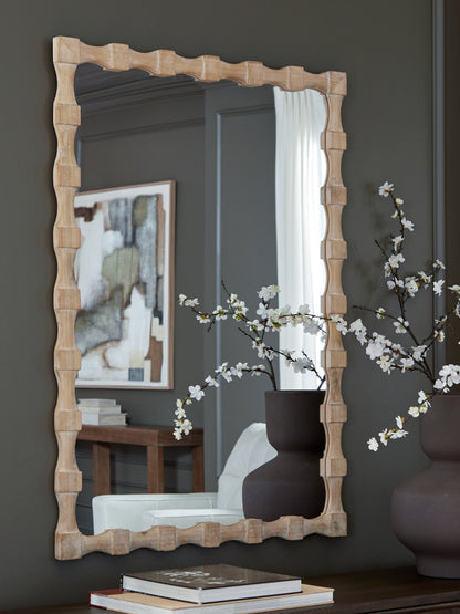 Orange Furniture Outlet - Ashley Furniture - Acelmore Mirror - Accent Mirror / Light Brown - A8010420